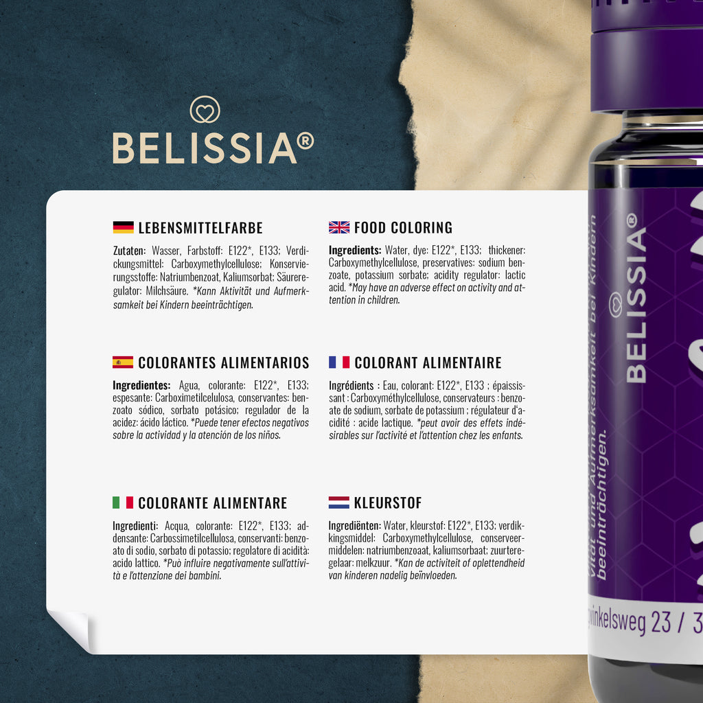 BELISSIA Lebensmittelfarbe Violett – 10 ml