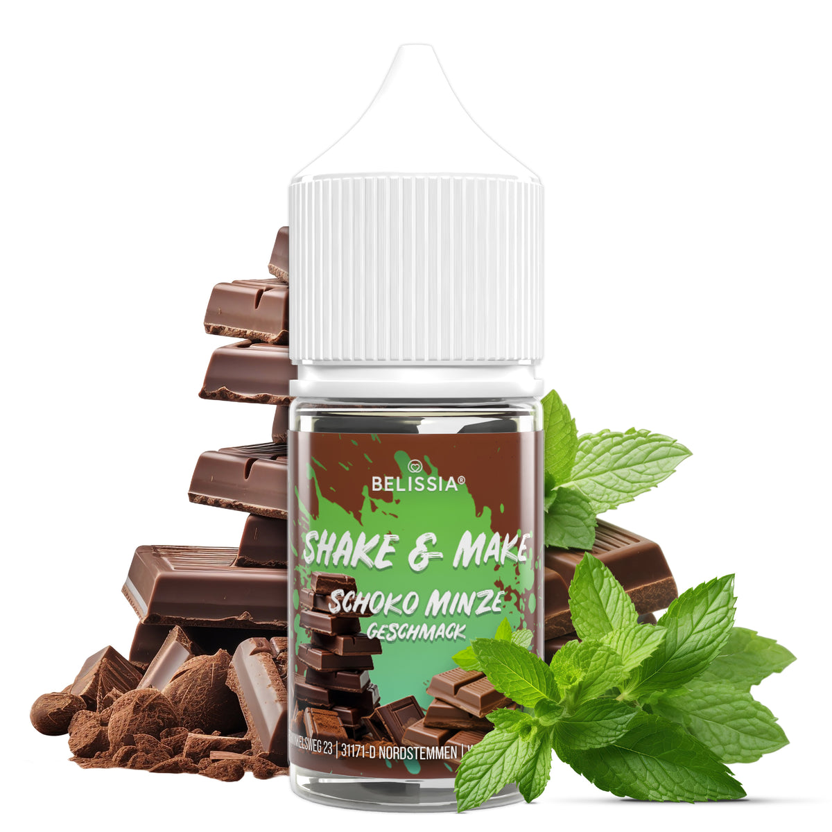 BELISSIA Shake & Make Refill Schoko-Minze – 30 ml Nachfüllflasche