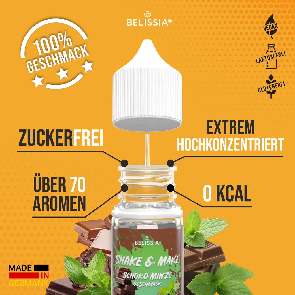 BELISSIA Shake & Make Refill Schoko-Minze – 30 ml Nachfüllflasche