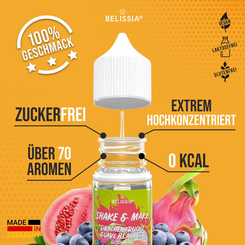 BELISSIA Shake & Make Refill Drachenfrucht Guave Blaubeer – 30 ml Nachfüllflasche