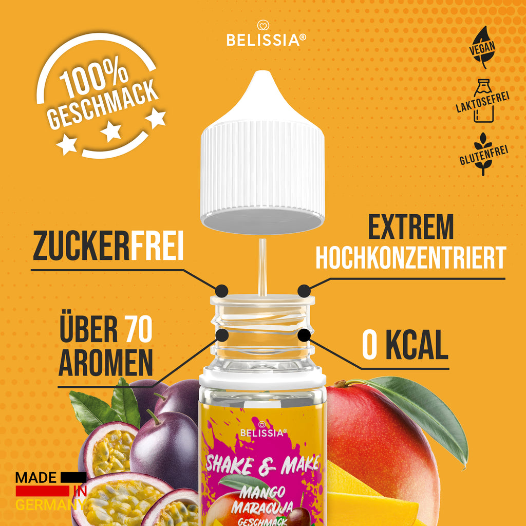 BELISSIA Shake & Make Refill Mango-Maracuja – 30 ml Nachfüllflasche