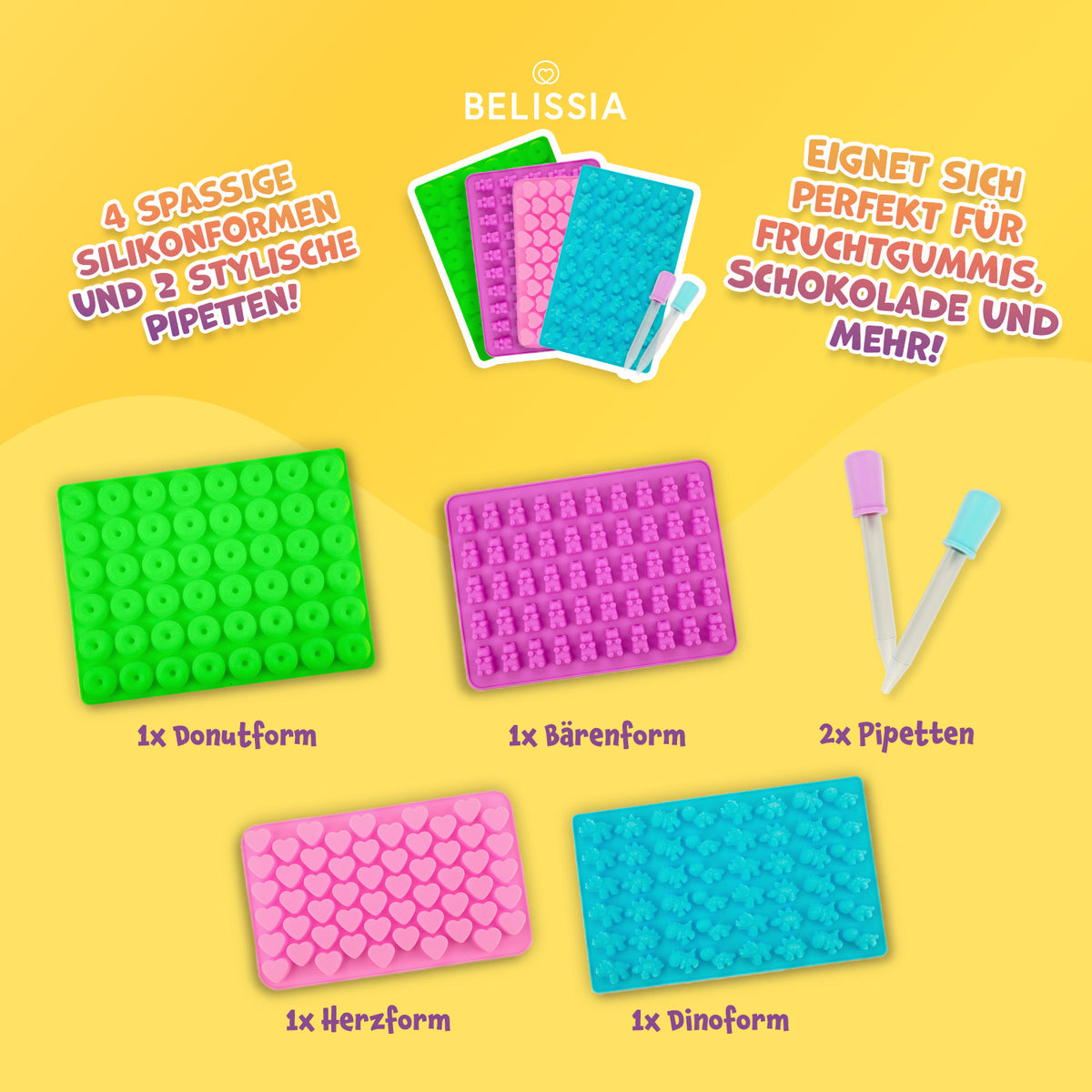 Belissia Gummibärchen Silikonformen