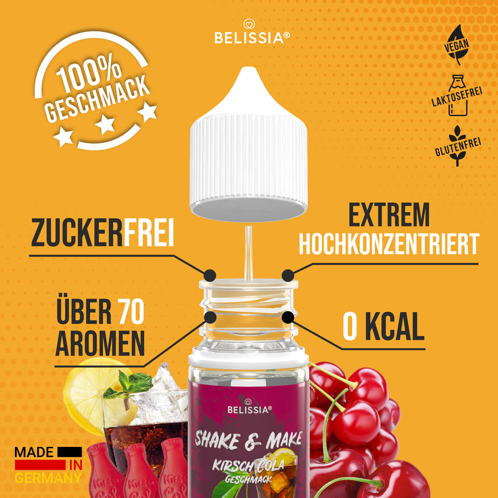 BELISSIA Shake & Make Refill Kirsch-Cola – 30 ml Nachfüllflasche