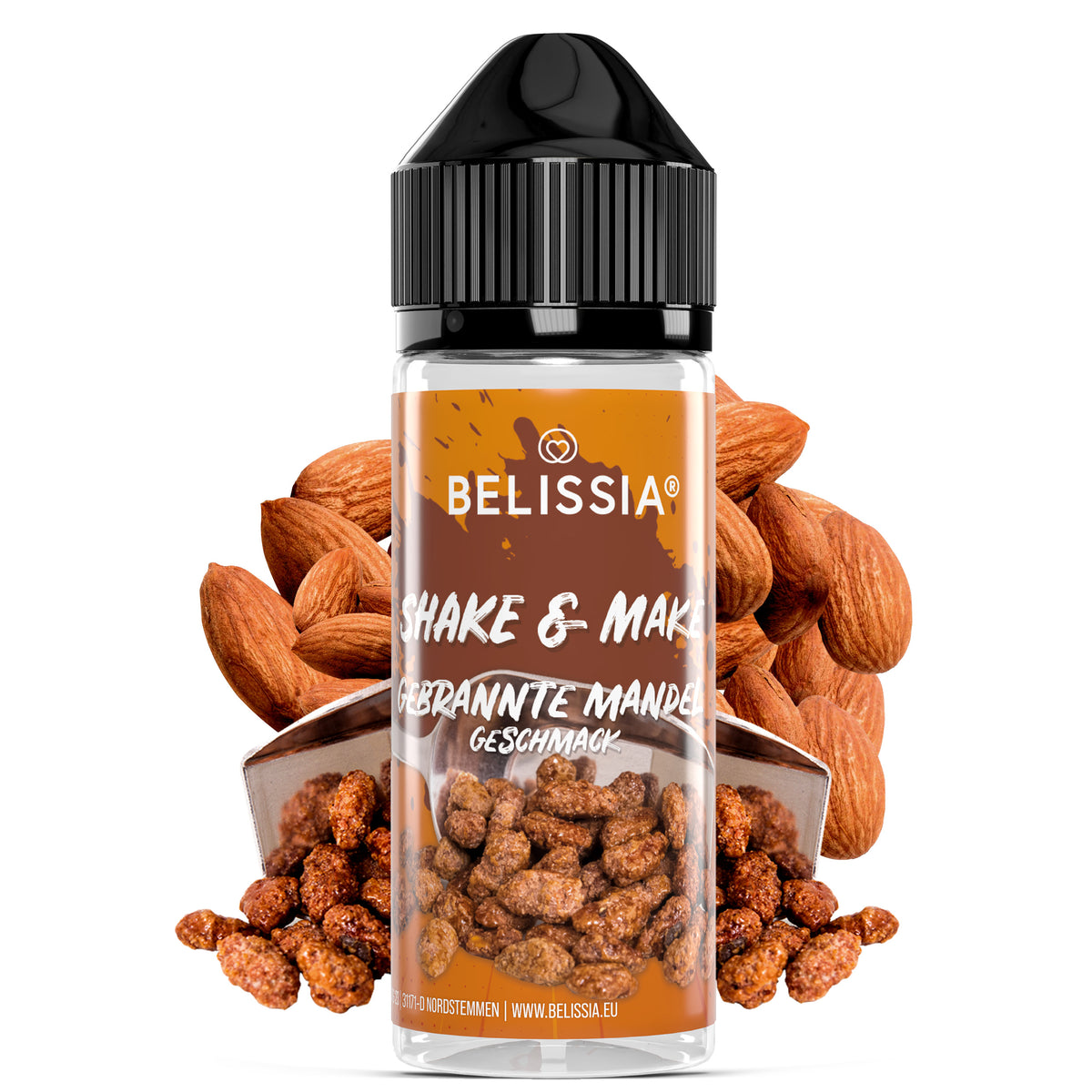 BELISSIA Shake & Make Aroma Gebrannte Mandel – 10 ml + Schüttelflasche