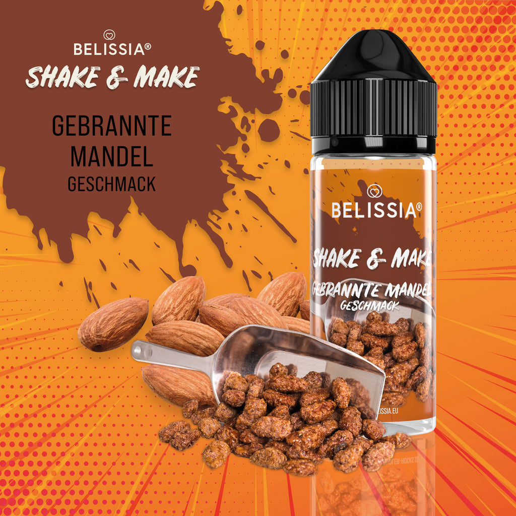 BELISSIA Shake & Make Aroma Gebrannte Mandel – 10 ml + Schüttelflasche