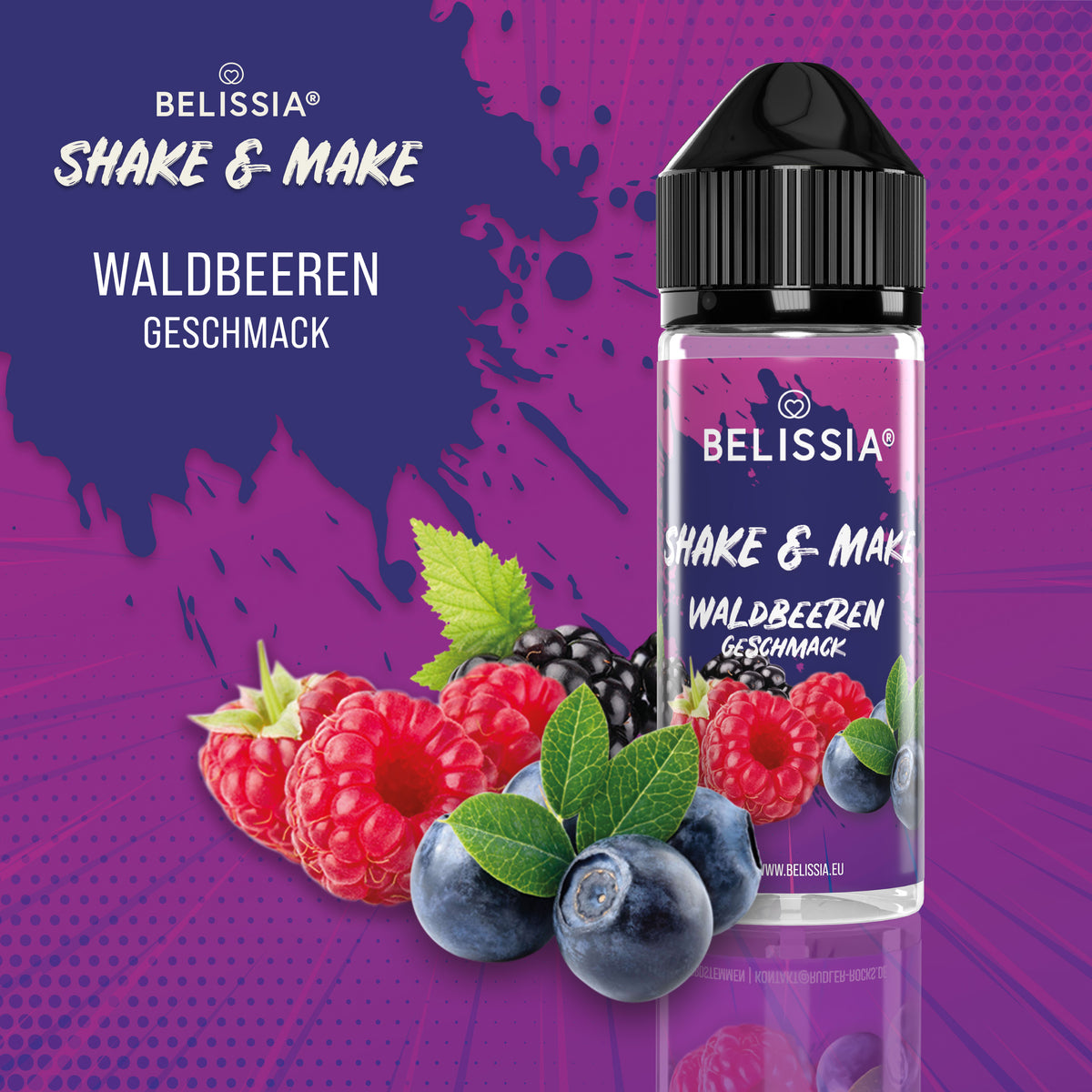 BELISSIA Shake & Make Aroma Waldbeere – 10 ml + Schüttelflasche