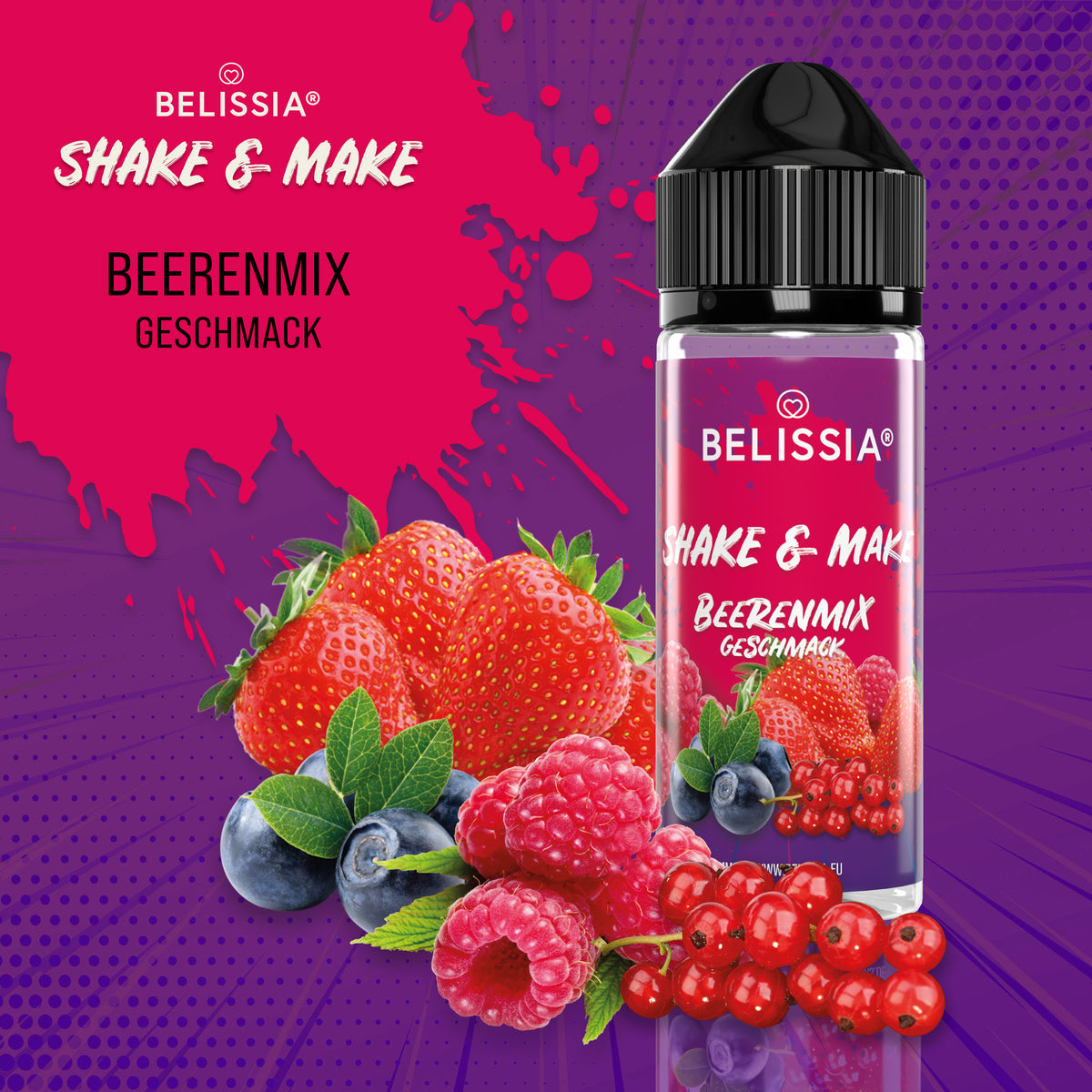 BELISSIA Shake & Make Aroma Beerenmix – 10 ml + Schüttelflasche