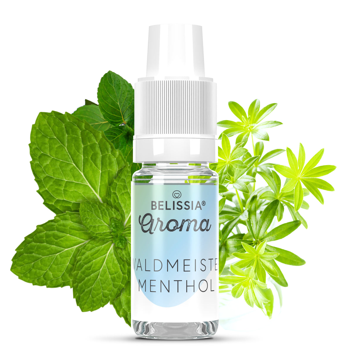 BELISSIA Lebensmittelaroma Waldmeister-Menthol – 10 ml Tropfflasche