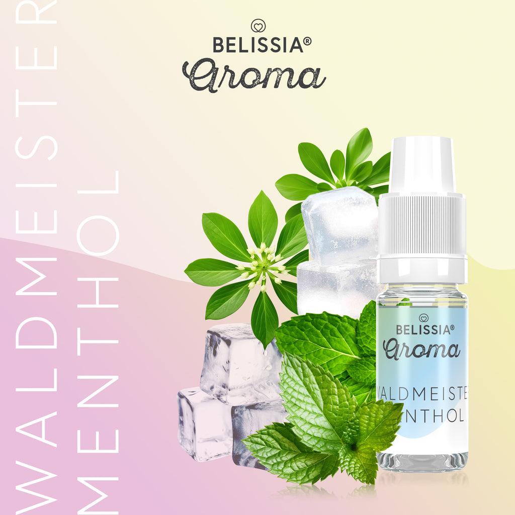 BELISSIA Lebensmittelaroma Waldmeister-Menthol – 10 ml Tropfflasche