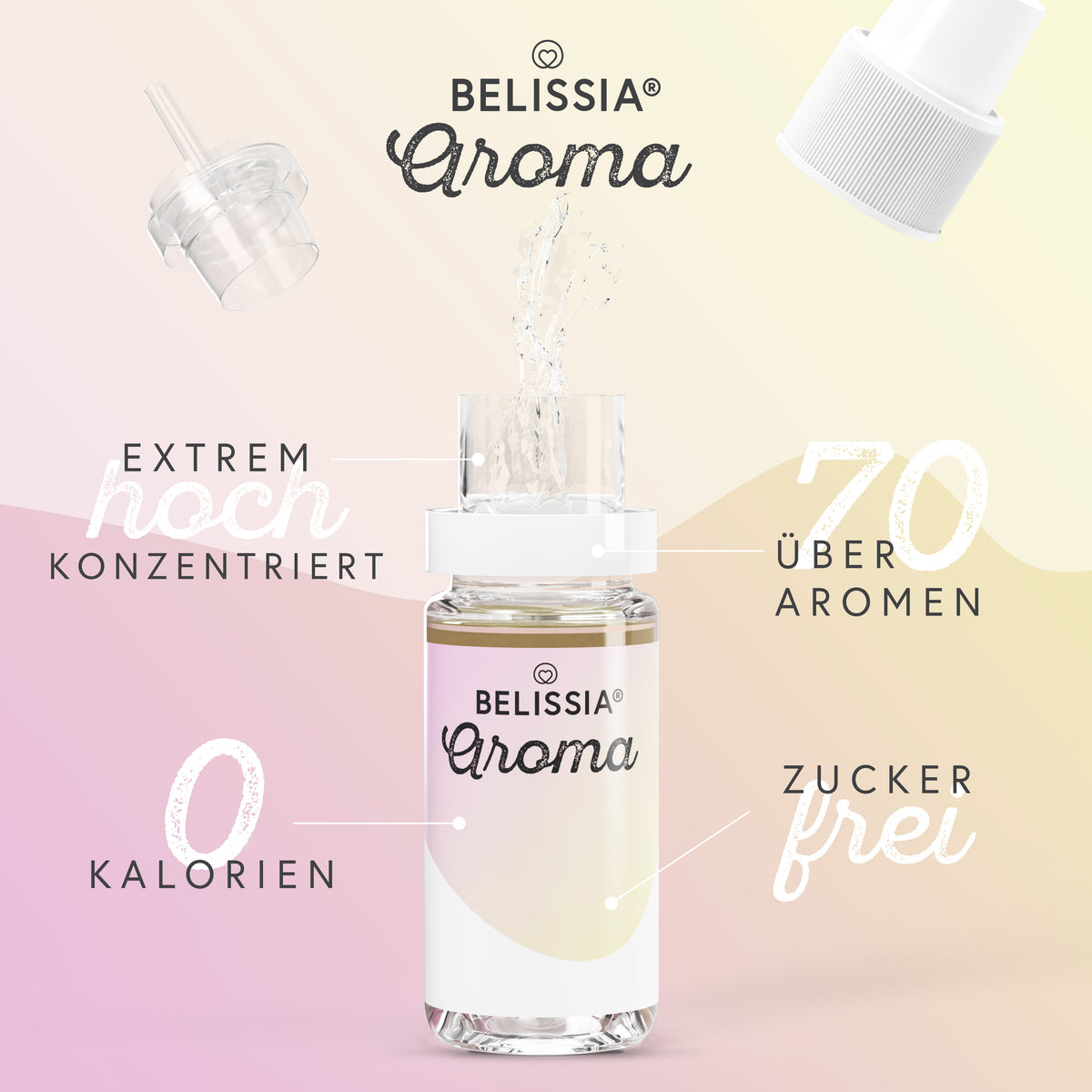 BELISSIA Lebensmittelaroma Eistee Pfirsich – 10 ml Tropfflasche