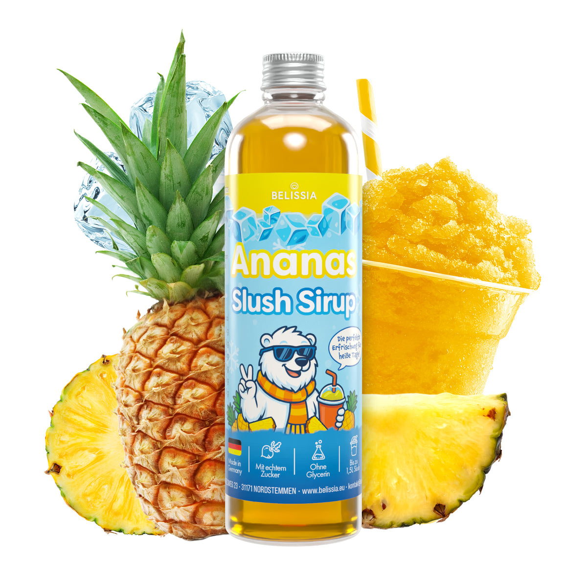 Slush Eis Sirup Ananas – 250 ml Flasche