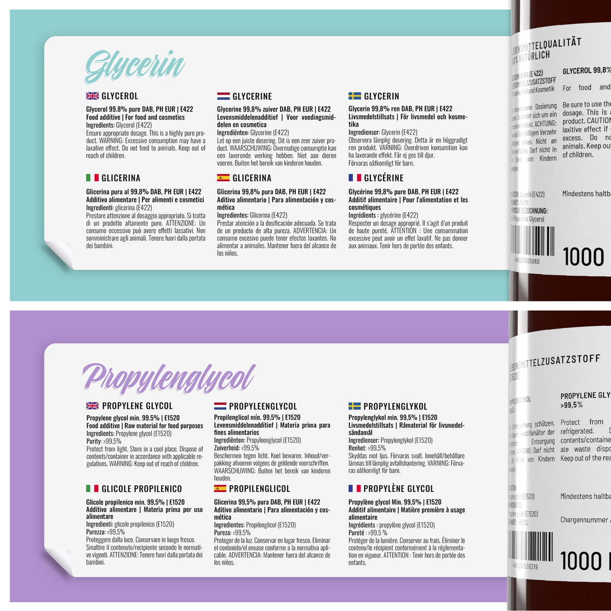 PG 1000ml + VG 1000ml