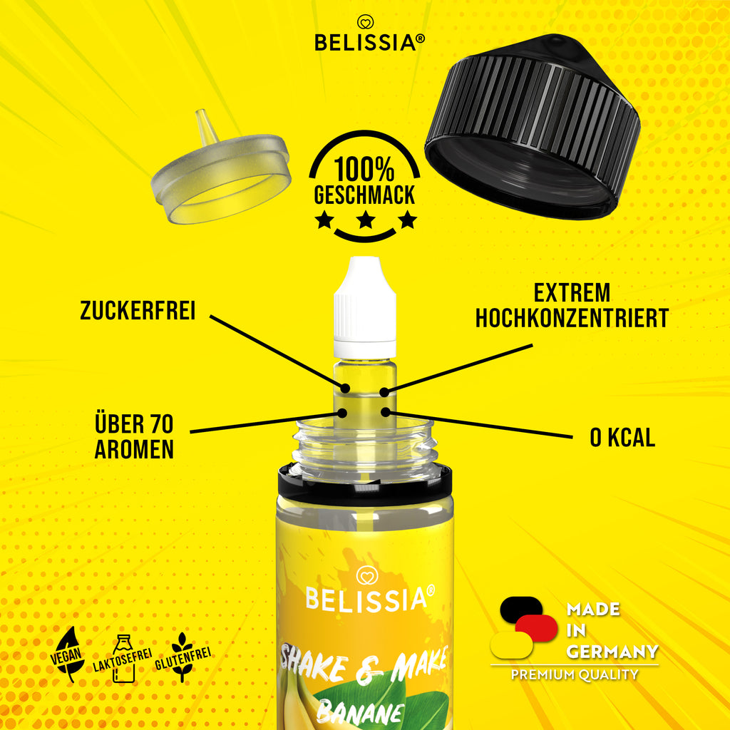 BELISSIA Shake & Make Aroma Banane – 10 ml + Schüttelflasche