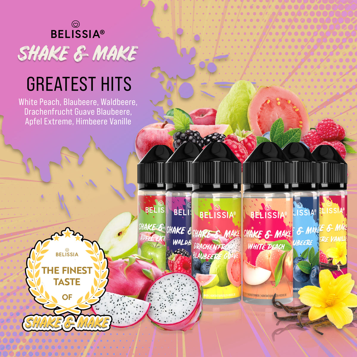BELISSIA Shake & Make Set „Greatest Hits" – 6 × 10 ml + Schüttelflaschen