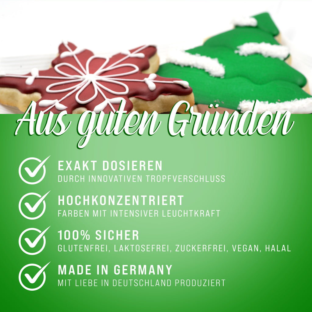 BELISSIA Lebensmittelfarbe Grün – 10 ml