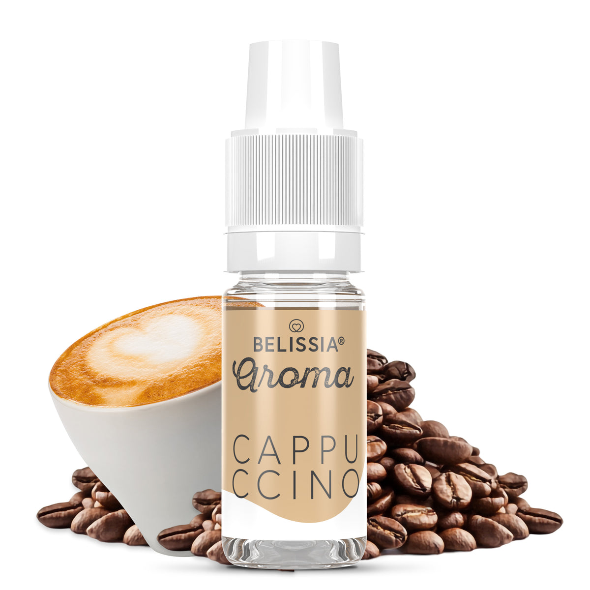 BELISSIA Lebensmittelaroma Cappuccino – 10 ml Tropfflasche