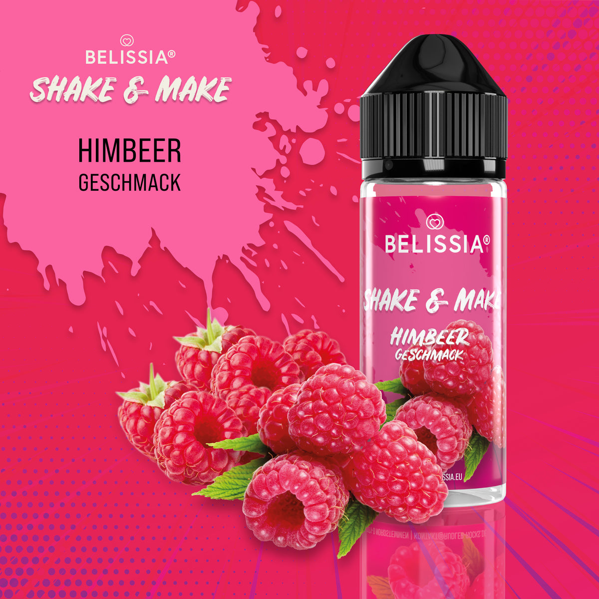 BELISSIA Shake & Make Aroma Himbeer – 10 ml + Schüttelflasche