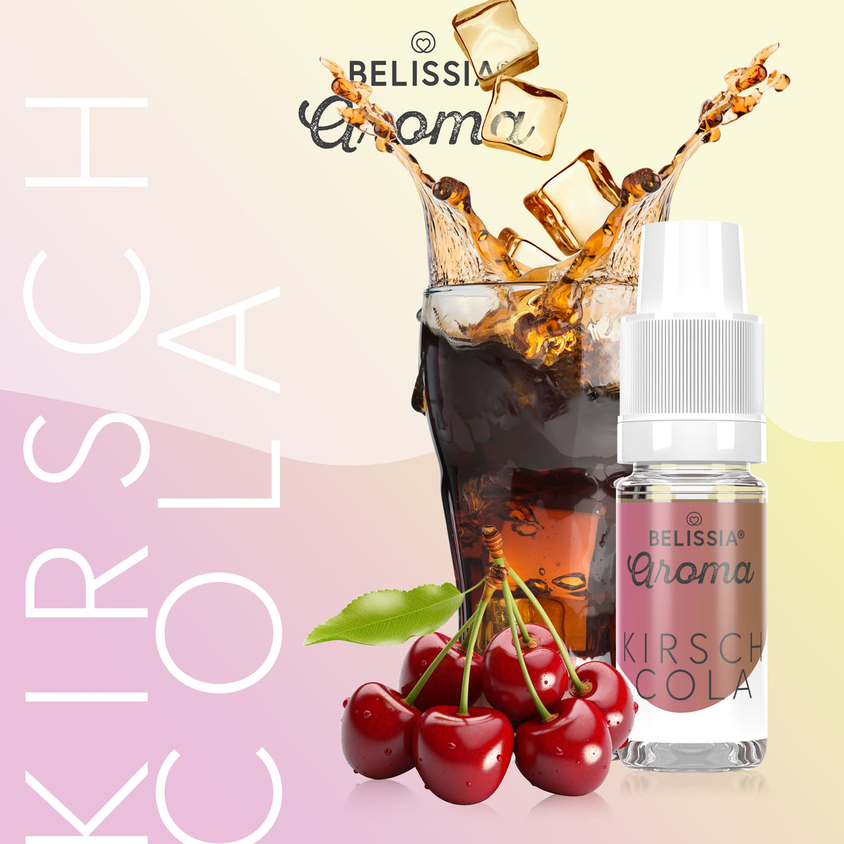 BELISSIA Lebensmittelaroma Kirsch-Cola – 10 ml Tropfflasche