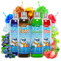 Slush Eis Sirup 4er-Set Blaubeere, Cola, Erdbeere, Waldmeister – 4 × 250 ml