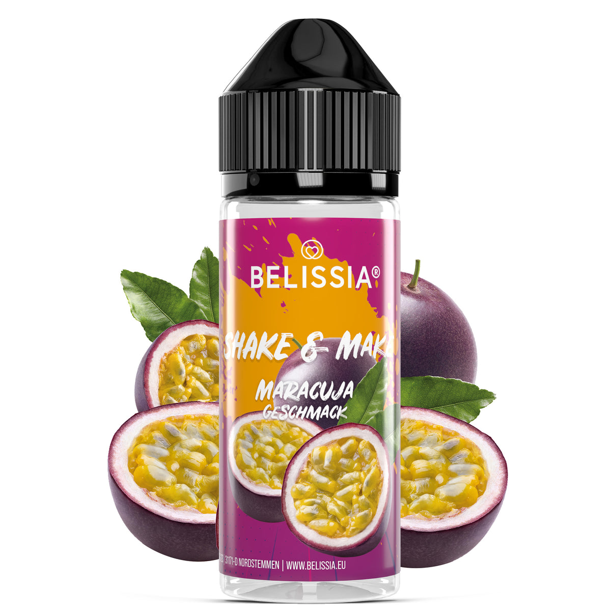 BELISSIA Shake & Make Aroma Maracuja – 10 ml + Schüttelflasche