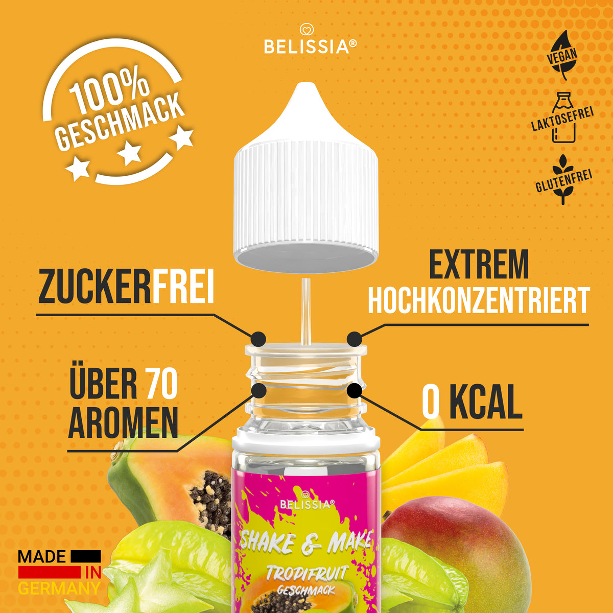 BELISSIA Shake & Make Refill Tropifruit – 30 ml Nachfüllflasche