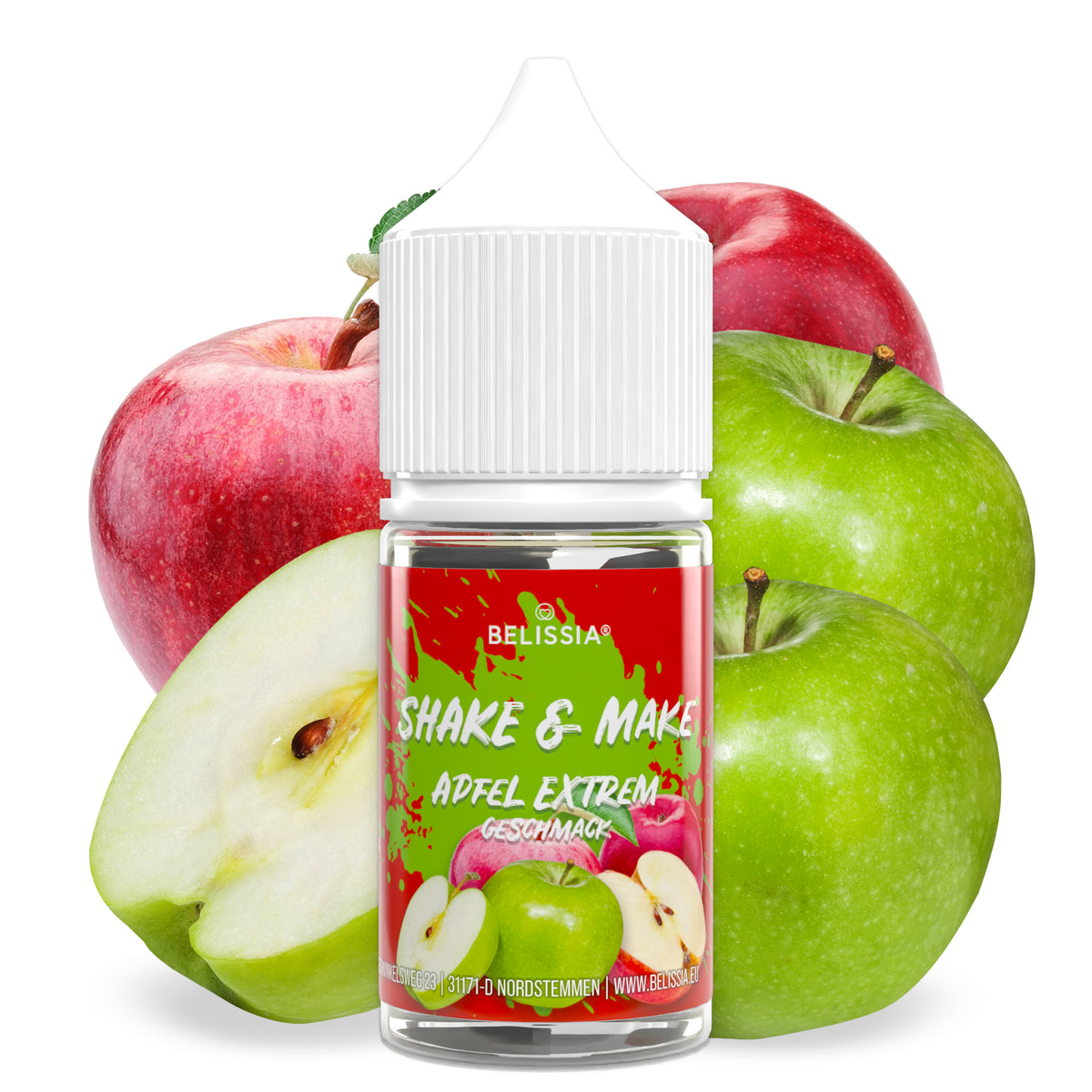 BELISSIA Shake & Make Refill Apfel-Extrem – 30 ml Nachfüllflasche