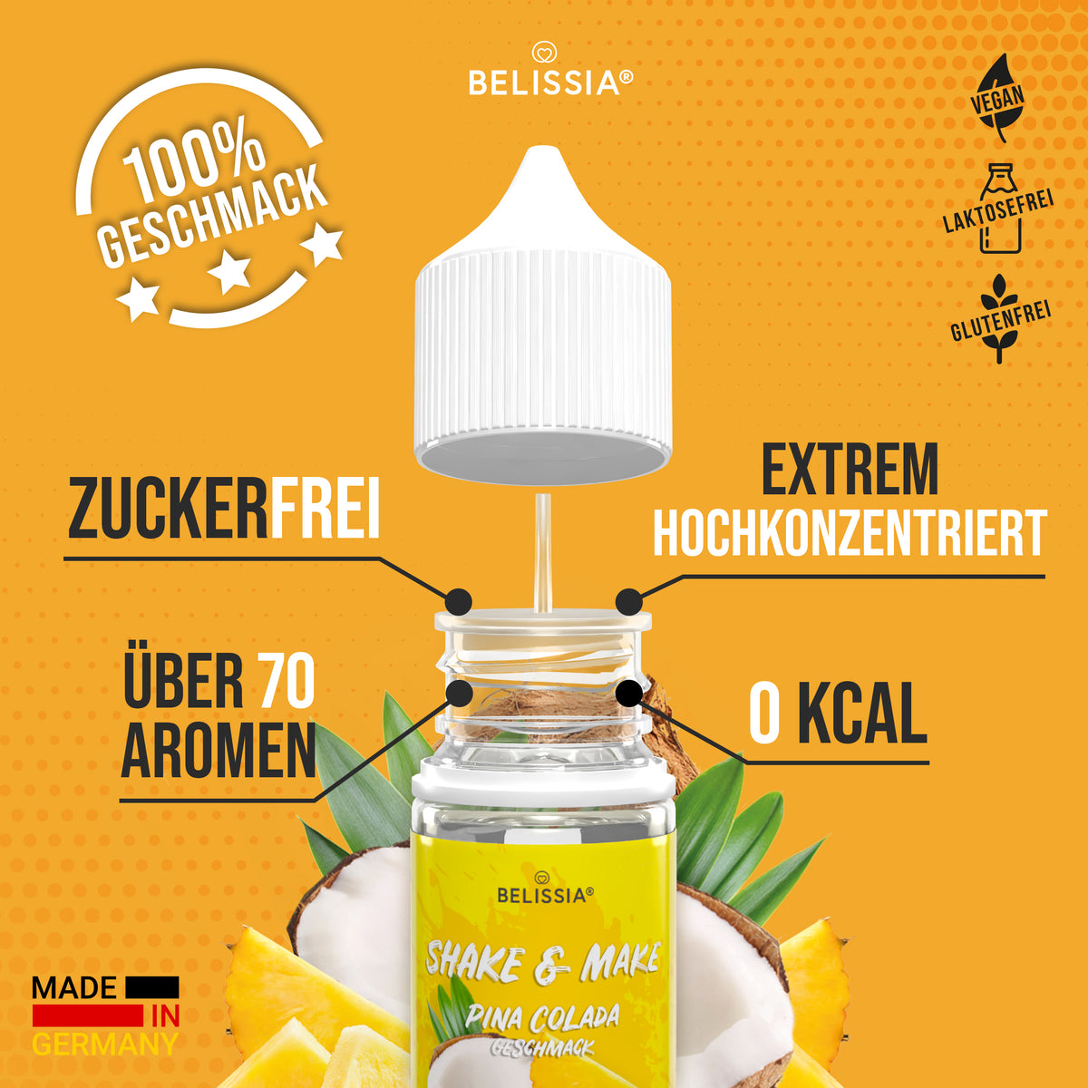 BELISSIA Shake & Make Refill Pina Colada – 30 ml Nachfüllflasche