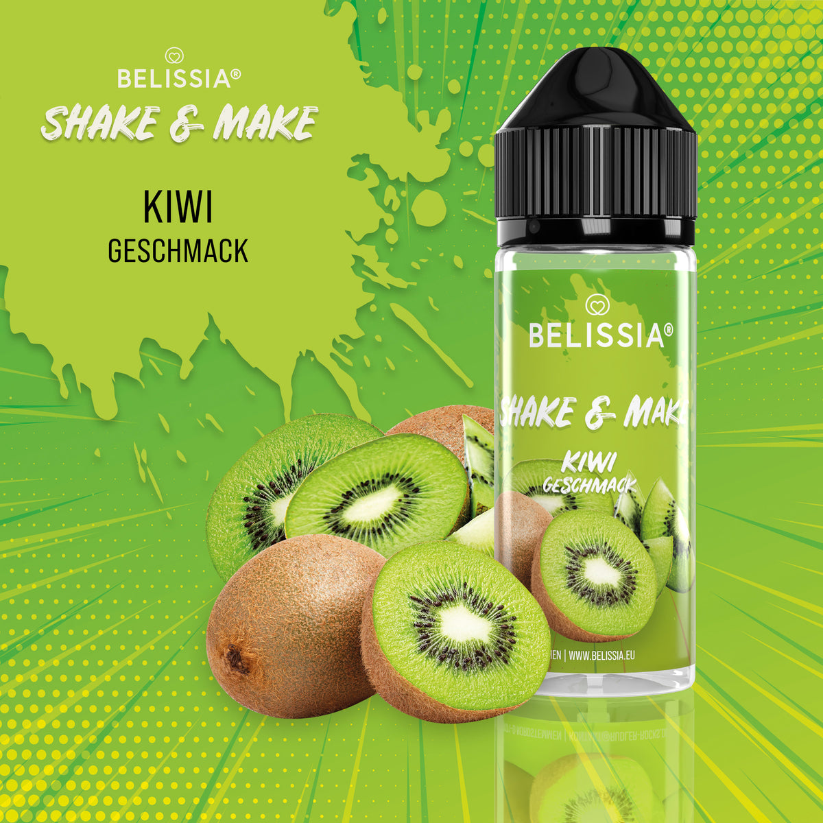 BELISSIA Shake & Make Aroma Kiwi – 10 ml + Schüttelflasche