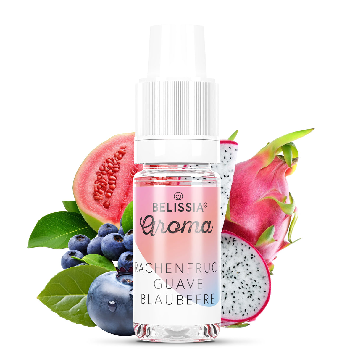 BELISSIA Lebensmittelaroma Drachenfrucht-Guave-Blaubeer – 10 ml Tropfflasche