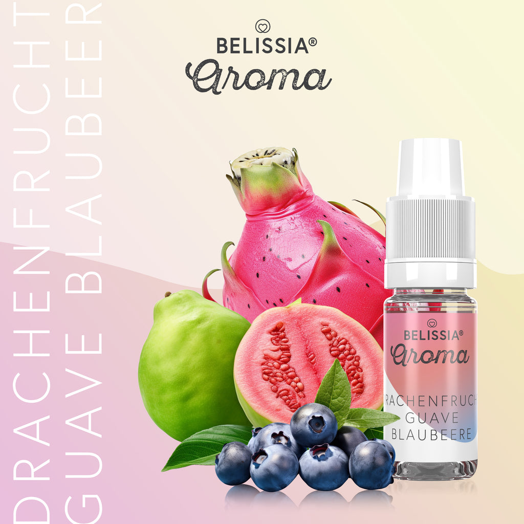 BELISSIA Lebensmittelaroma Drachenfrucht-Guave-Blaubeer – 10 ml Tropfflasche