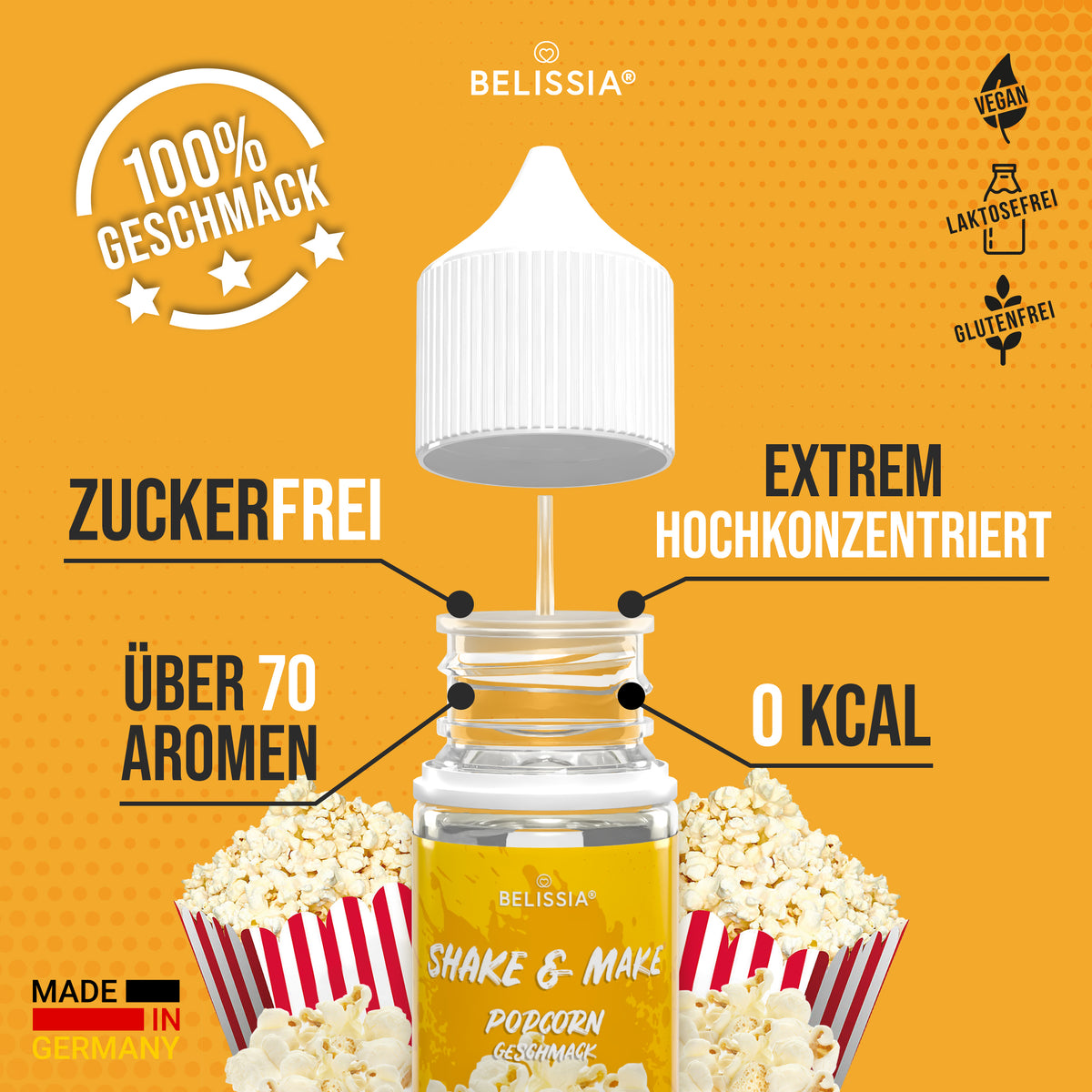 BELISSIA Shake & Make Refill Popcorn – 30 ml Nachfüllflasche