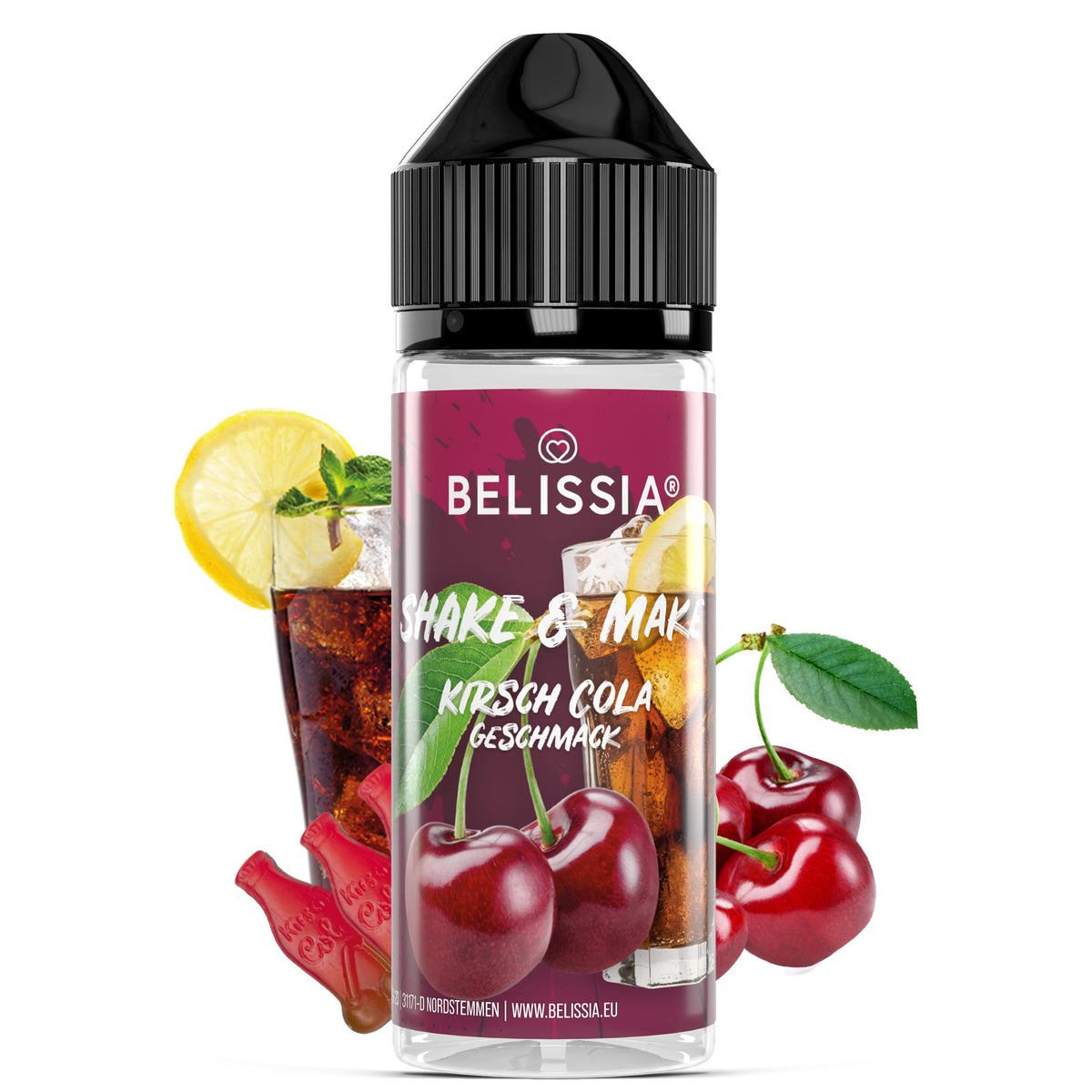 BELISSIA Shake & Make Aroma Kirsch-Cola – 10 ml + Schüttelflasche