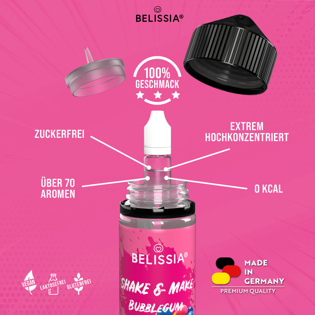 BELISSIA Shake & Make Aroma Bubblegum – 10 ml + Schüttelflasche