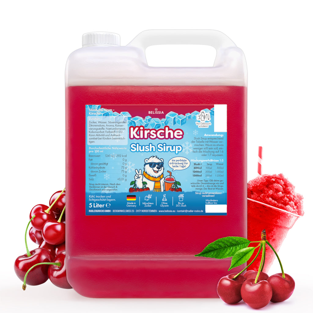 Slush Eis Sirup Kirsche – 5 Liter Kanister