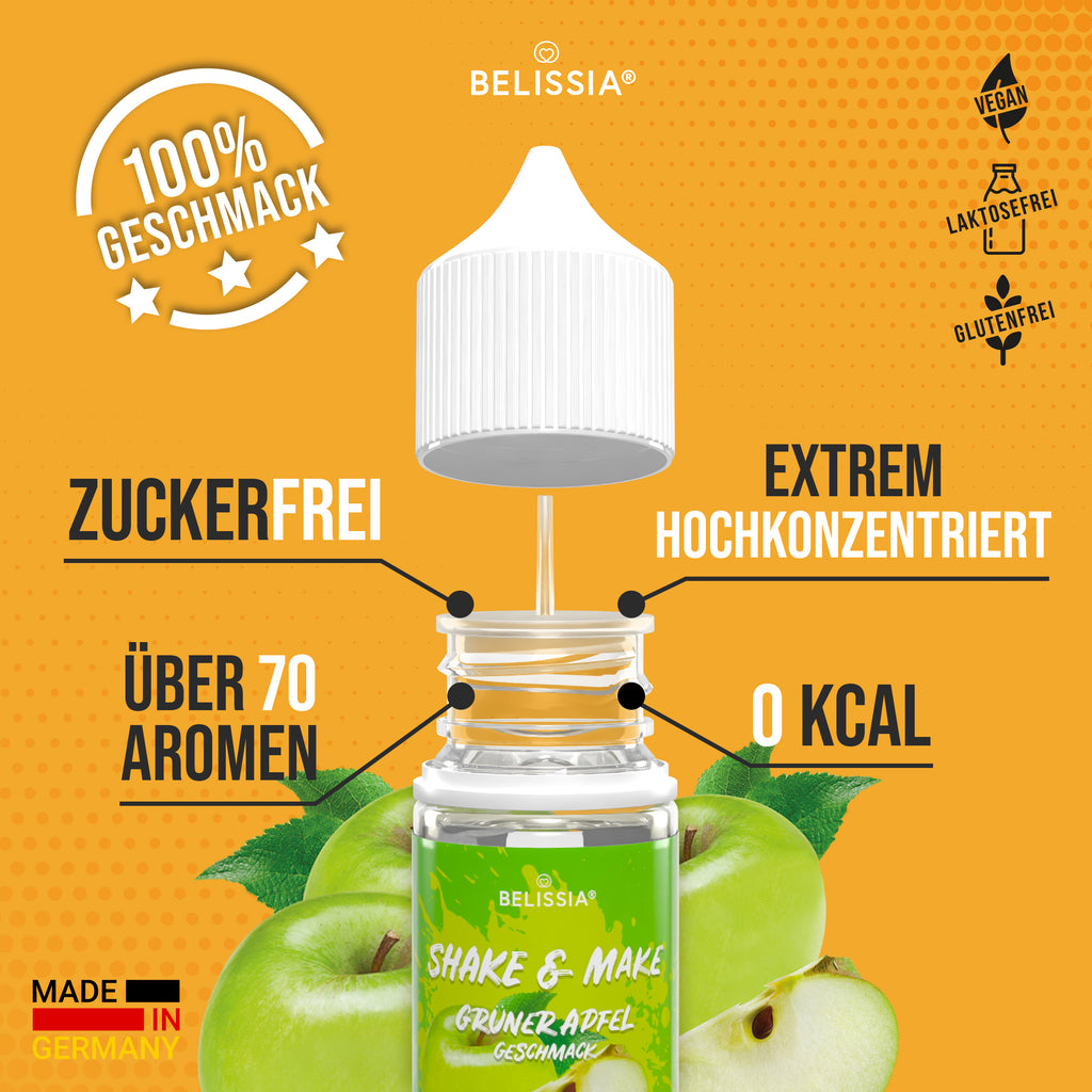 BELISSIA Shake & Make Refill Grüner Apfel – 30 ml Nachfüllflasche