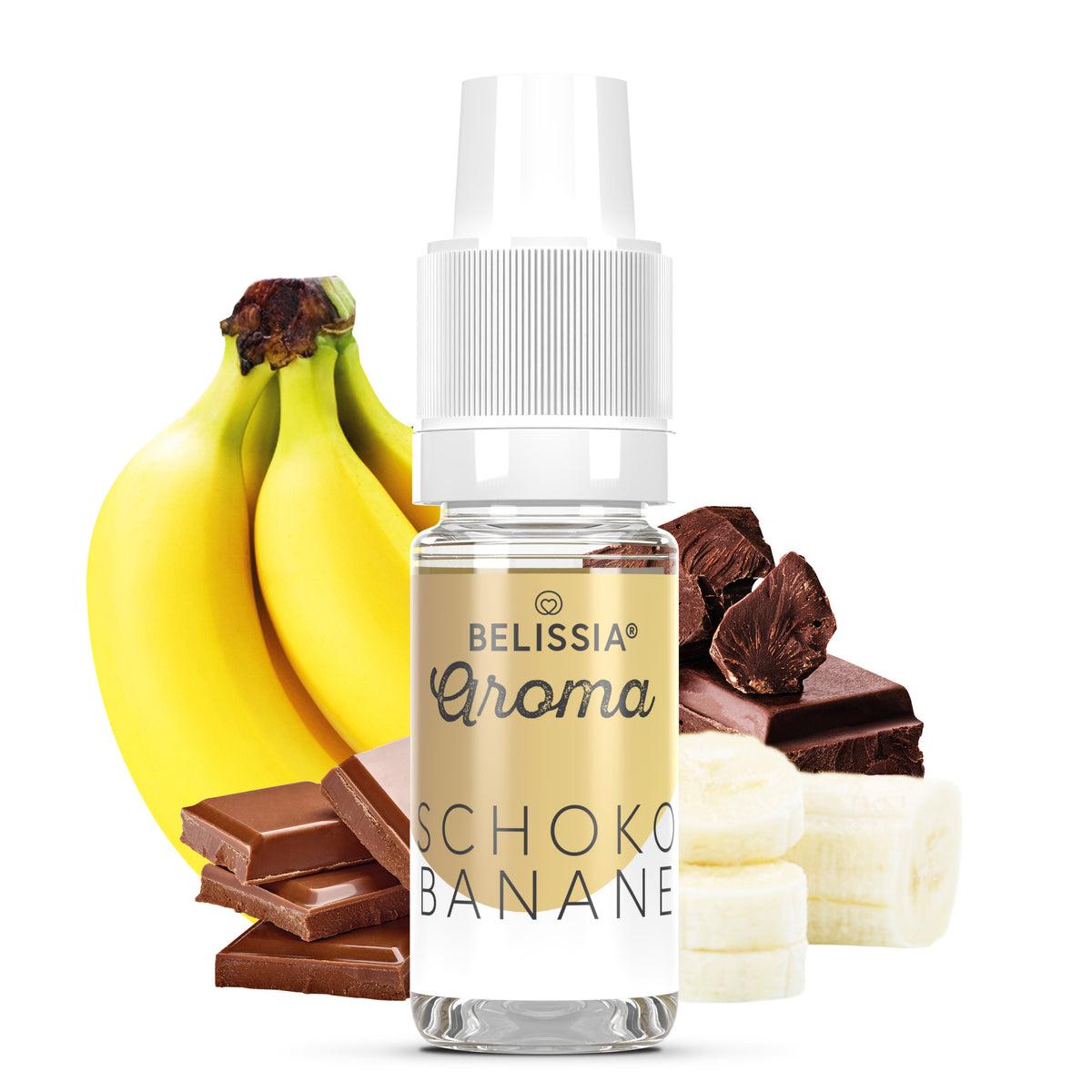 BELISSIA Lebensmittelaroma Schoko-Banane – 10 ml Tropfflasche