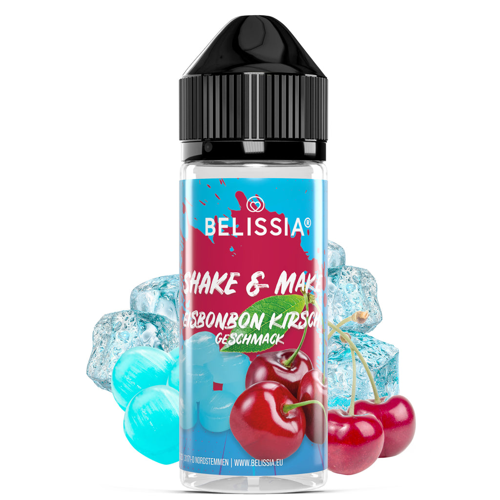 BELISSIA Shake & Make Aroma Eisbonbon-Kirsche – 10 ml + Schüttelflasche