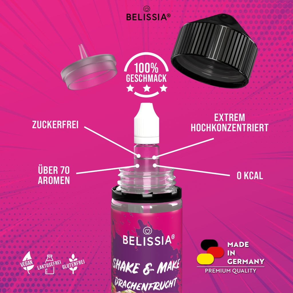 BELISSIA Shake & Make Aroma Drachenfrucht – 10 ml + Schüttelflasche