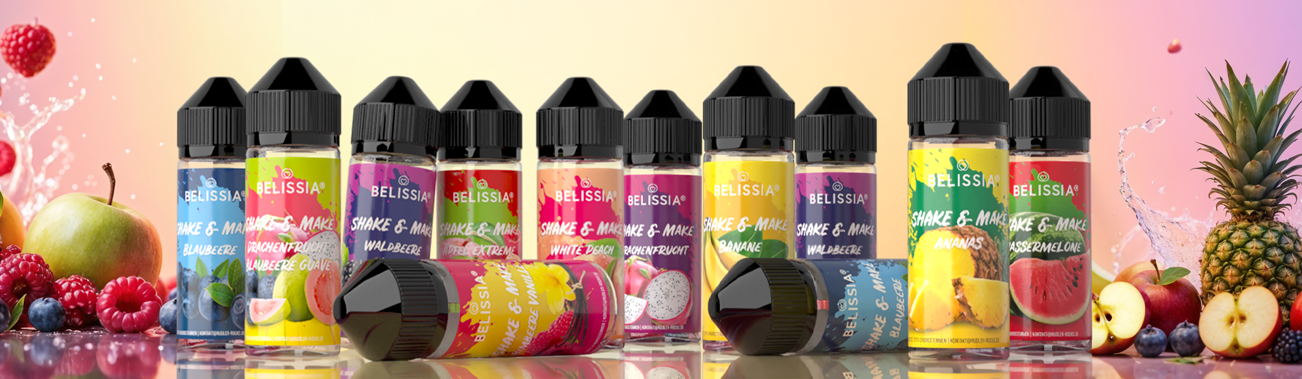 Praktisches Shake & Make Set - Du erhältst 10ml hochdosiertes Aroma und eine 120ml Schüttelflasche - sofort einsatzbereit für müheloses Mischen und Dosieren