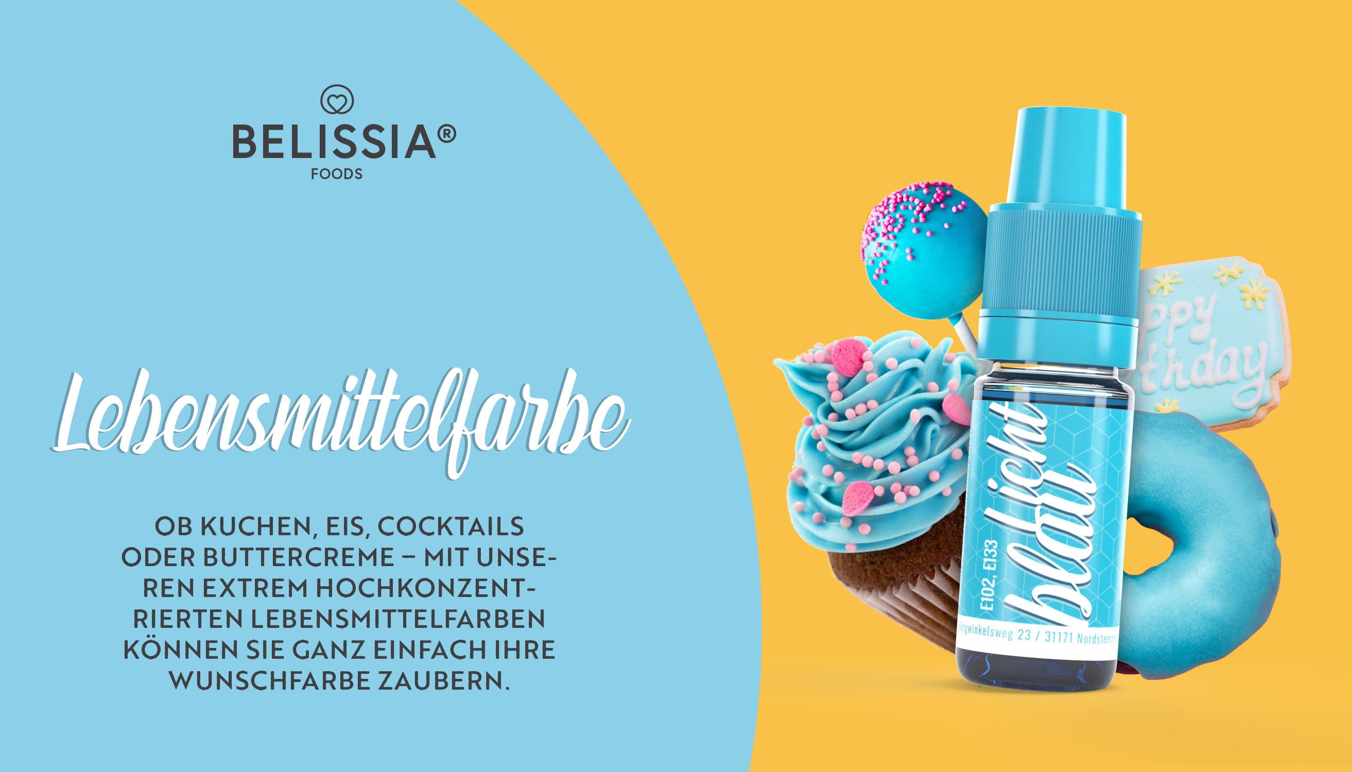 Hochkonzentrierte Lebensmittelfarben