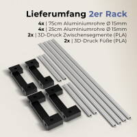 Filamentregal – 2 Ebenen – Für bis zu 20 Spulen  B 75 x H 35 x T 22,5 cm