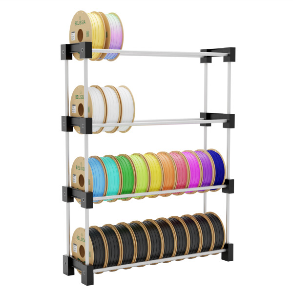 Filamentregal – 4 Ebenen – Für bis zu 40 Spulen  B 75 x H 89x T 22,5 cm