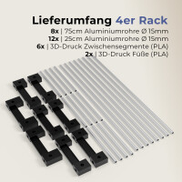 Filamentregal – 4 Ebenen – Für bis zu 40 Spulen  B 75 x H 89x T 22,5 cm