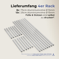 Filamentregal – DIY für 4 Ebenen – Für bis zu 40 Spulen