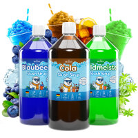 Slush Eis Sirup – 3 x 1000ml - Blaubeere, Cola,...