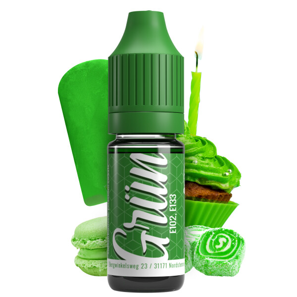 Belissia Lebensmittelfarbe Grün 10ml extrem hoch konzentriert. flüssig zum Färben von Getränken. Teig. Toppings und allen anderen Lebensmitteln