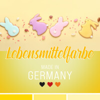 Belissia Lebensmittelfarbe Gelb 10ml extrem hoch konzentriert. flüssig zum Färben von Getränken. Teig. Toppings und allen anderen Lebensmitteln
