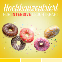 Belissia Lebensmittelfarbe Gelb 10ml extrem hoch konzentriert. flüssig zum Färben von Getränken. Teig. Toppings und allen anderen Lebensmitteln