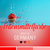 Belissia Lebensmittelfarbe Rot 10ml extrem hoch konzentriert. flüssig zum Färben von Getränken. Teig. Toppings und allen anderen Lebensmitteln
