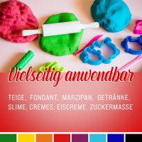 Belissia Lebensmittelfarbe Set 8x10ml extrem hoch konzentriert, flüssig zum Färben von Getränken, Teig, Toppings und allen anderen Lebensmitteln